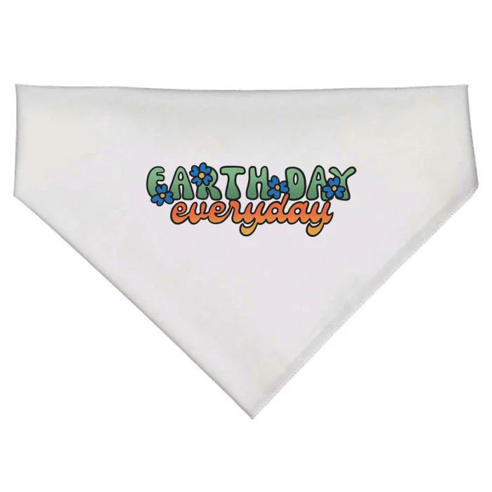 Cute Earth Day Everyday Retro USA-Made Doggie Bandana