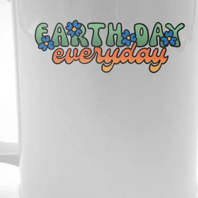 Cute Earth Day Everyday Retro Front & Back Beer Stein