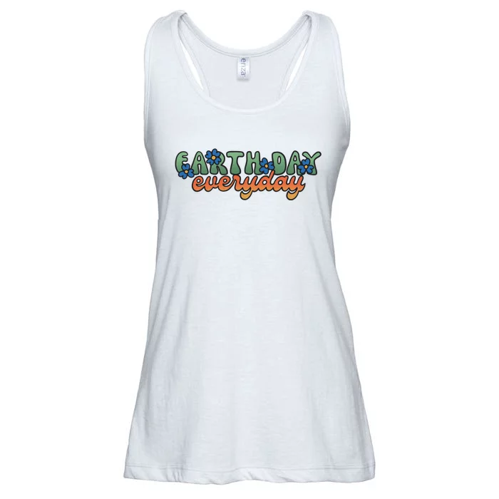 Cute Earth Day Everyday Retro Ladies Essential Flowy Tank