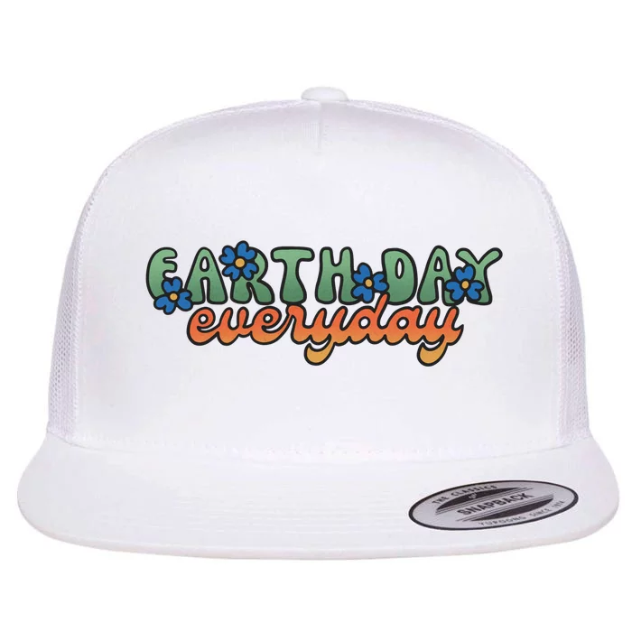 Cute Earth Day Everyday Retro Flat Bill Trucker Hat