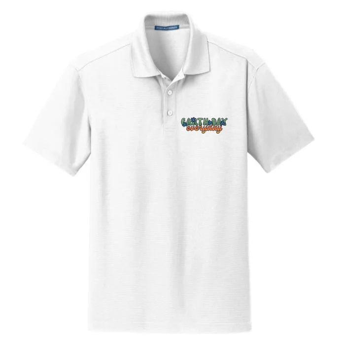 Cute Earth Day Everyday Retro Dry Zone Grid Performance Polo