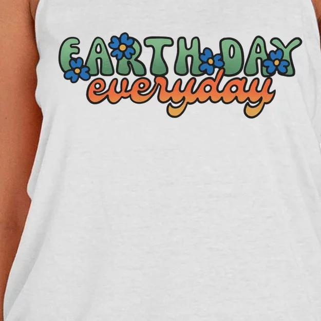 Cute Earth Day Everyday Retro Women's Knotted Racerback Tank