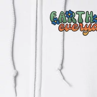 Cute Earth Day Everyday Retro Full Zip Hoodie