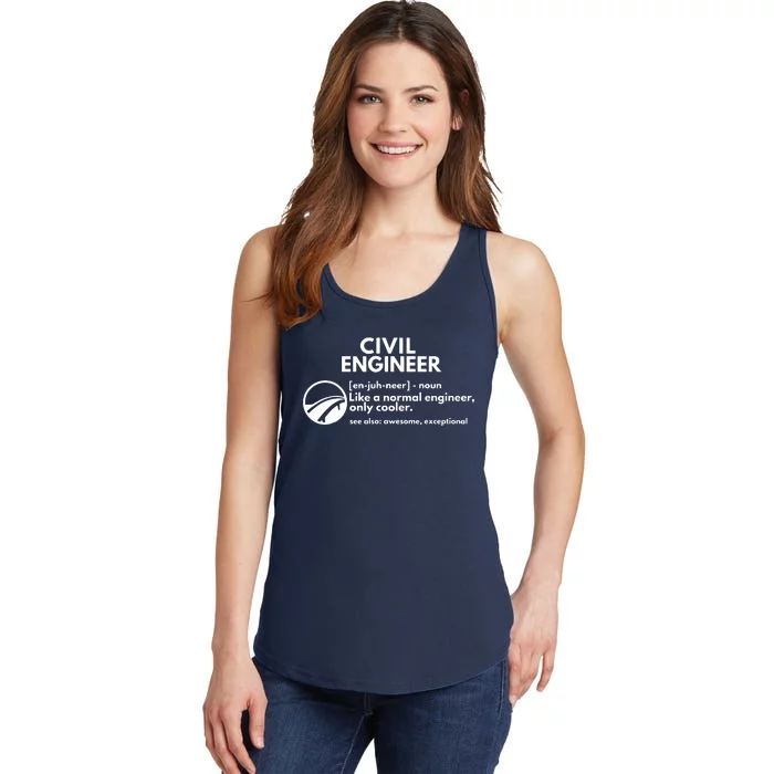 Civil Engineer Definition Funny Engineering Ladies Essential Tank