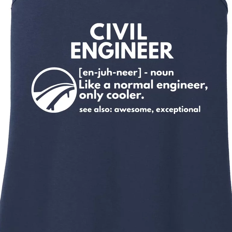 Civil Engineer Definition Funny Engineering Ladies Essential Tank