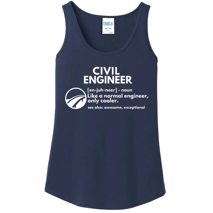 Civil Engineer Definition Funny Engineering Ladies Essential Tank