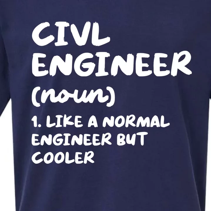 Civil Engineer Definition Funny Engineering Sueded Cloud Jersey T-Shirt