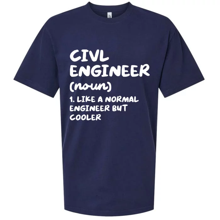 Civil Engineer Definition Funny Engineering Sueded Cloud Jersey T-Shirt