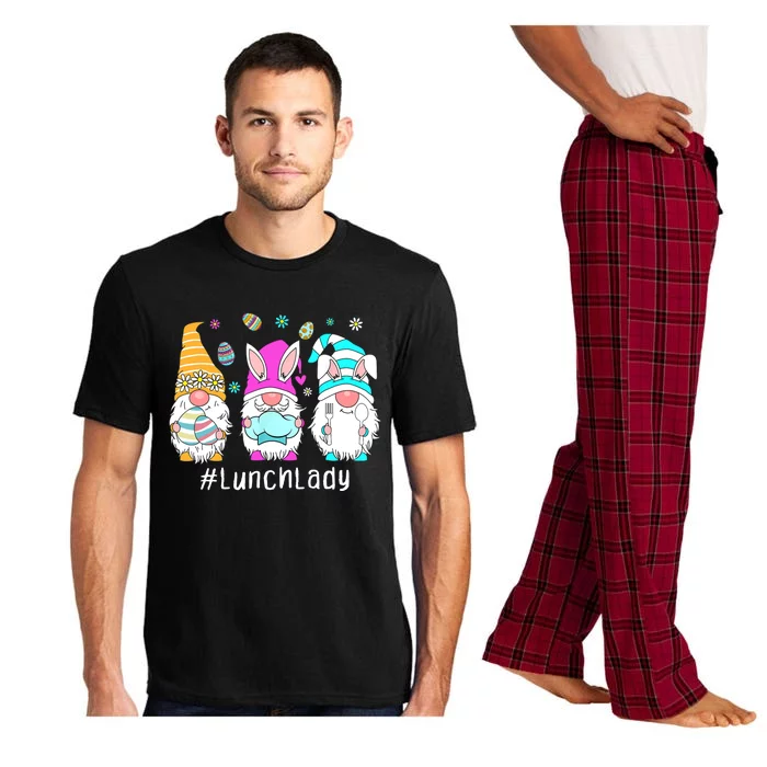 Cute Easter Day Gnome Love Lunch Lady Wo Matching Pajama Set