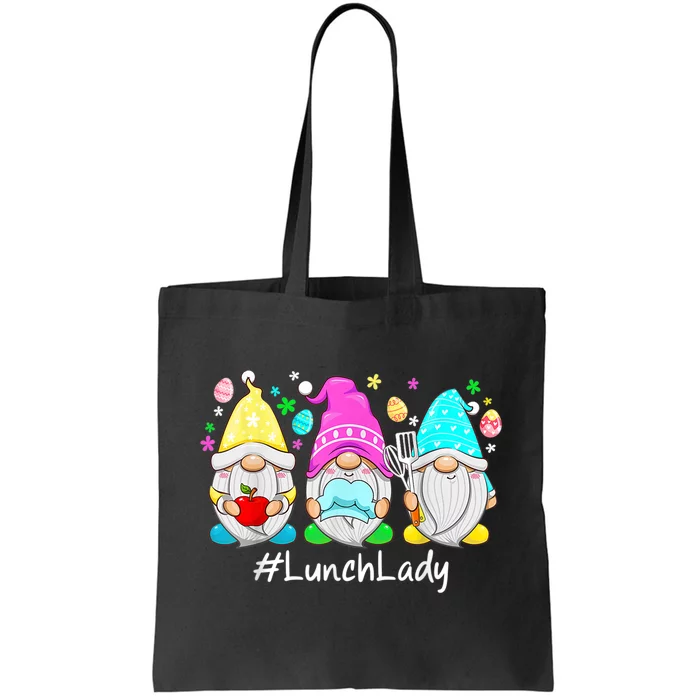 Cute Easter Day Gnome Love Lunch Lady Wo Matching Tote Bag