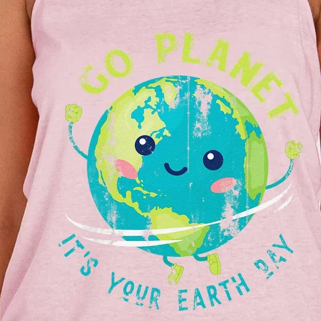 Cute Earth Day Cute Women's Knotted Racerback Tank