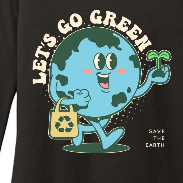 Cute Earth Day Lets Go Green Save The Earth Womens CVC Long Sleeve Shirt