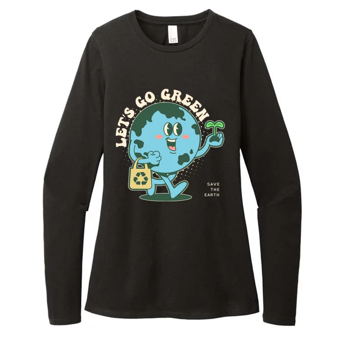 Cute Earth Day Lets Go Green Save The Earth Womens CVC Long Sleeve Shirt