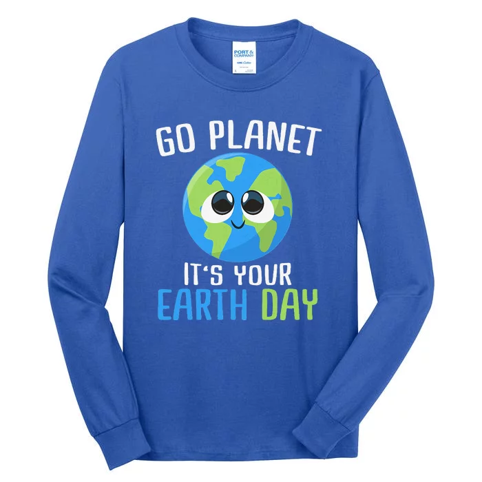 Cute Earth Day Go Planet Funny Earth Day Tall Long Sleeve T-Shirt