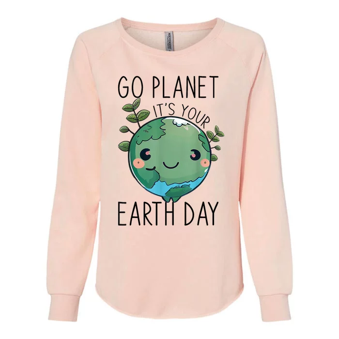 Cute Earth Day Go Planet Earth Day Womens California Wash Sweatshirt