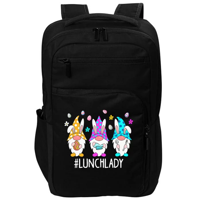 Cute Easter Day Gnome Love Lunch Lady  Matching Impact Tech Backpack