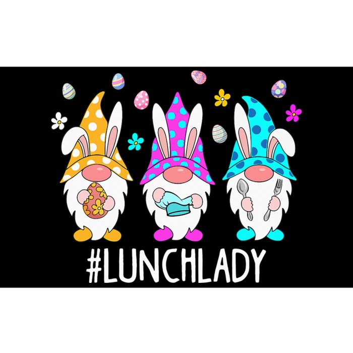 Cute Easter Day Gnome Love Lunch Lady  Matching Bumper Sticker