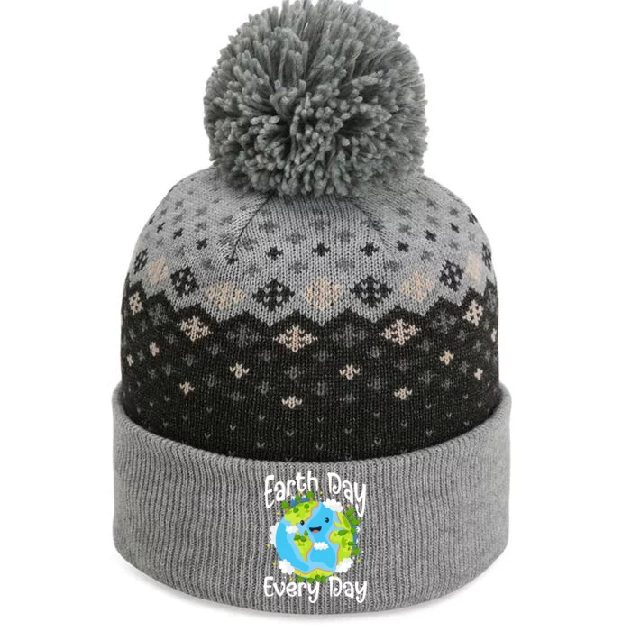 Cute Earth Day Every Day Save Our Planet Green Gift The Baniff Cuffed Pom Beanie