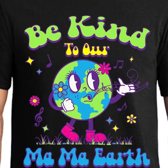 Cute Earth Day Be Kind To Our Ma Ma Earth Cool Retro Planet Gift Pajama Set