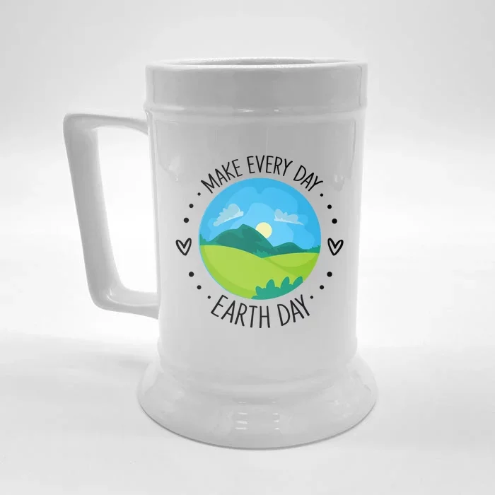 Cute Earth Day Everyday Gift Front & Back Beer Stein