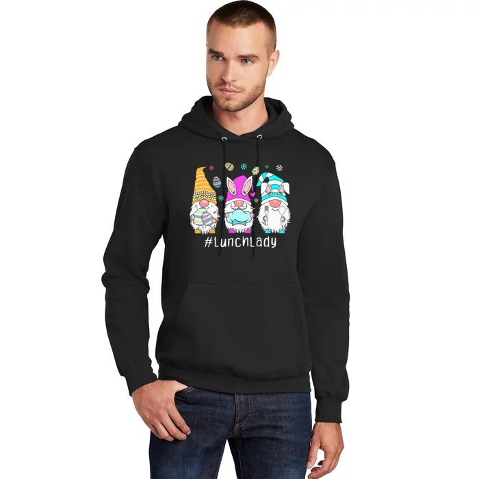 Cute Easter Day Gnome Love Lunch Lady  Matching Hoodie