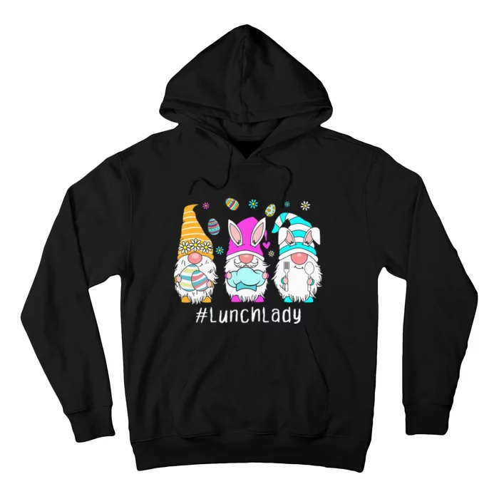 Cute Easter Day Gnome Love Lunch Lady  Matching Hoodie