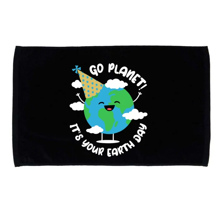 Cute Earth Day Go Planet Its Your Earth Day Boy Microfiber Hand Towel