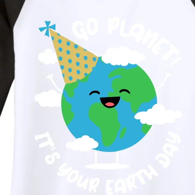 Cute Earth Day Go Planet Its Your Earth Day Boy Women's Tri-Blend 3/4-Sleeve Raglan Shirt