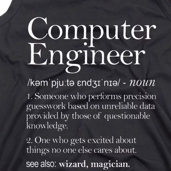 Computer Engineer Definition Apparel Computer Engineering Tank Top