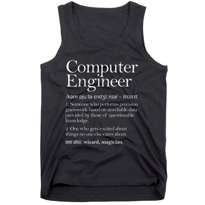 Computer Engineer Definition Apparel Computer Engineering Tank Top