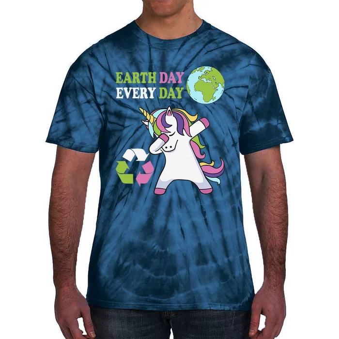 Cute Earth Day Every Day Unicorn Dabbing Unicorns Tie-Dye T-Shirt