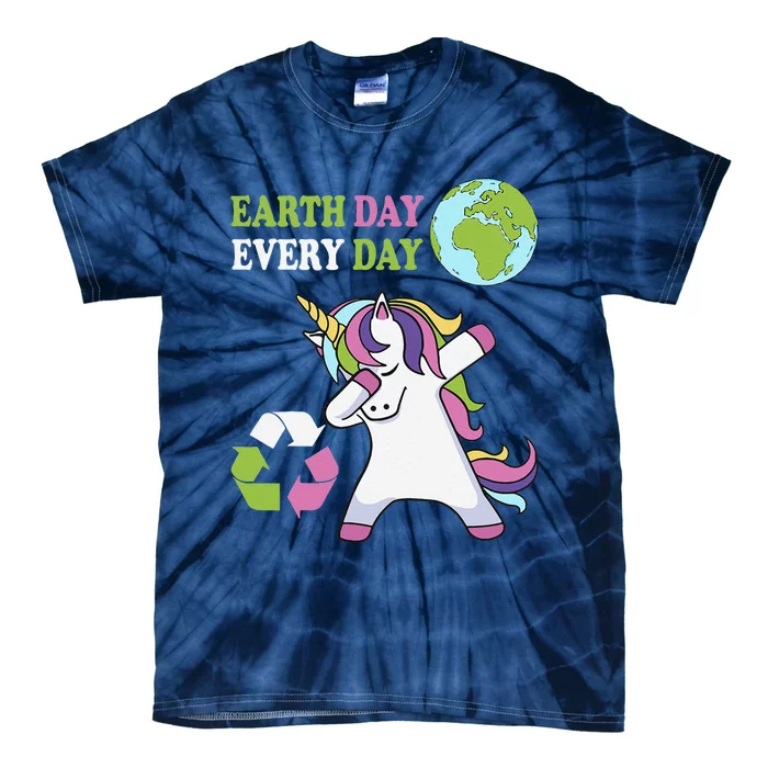 Cute Earth Day Every Day Unicorn Dabbing Unicorns Tie-Dye T-Shirt