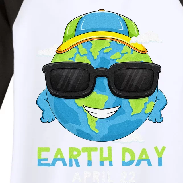 Cute Earth Day Planet Environment Women's Tri-Blend 3/4-Sleeve Raglan Shirt