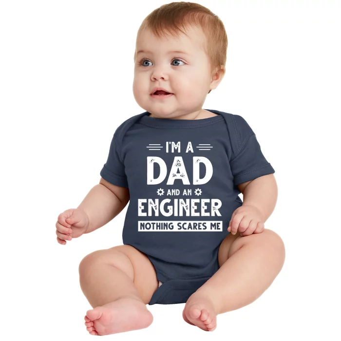 Cute Engineer Dad Men Fathers Day Mechanical Engineering Baby Bodysuit