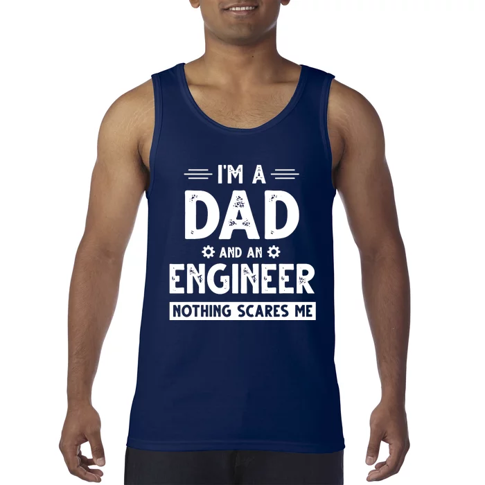 Cute Engineer Dad Men Fathers Day Mechanical Engineering Tank Top