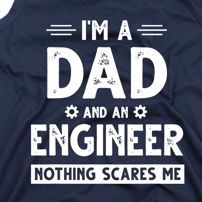 Cute Engineer Dad Men Fathers Day Mechanical Engineering Tank Top