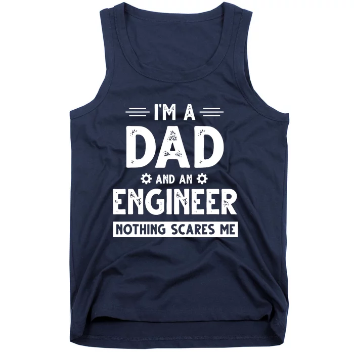 Cute Engineer Dad Men Fathers Day Mechanical Engineering Tank Top