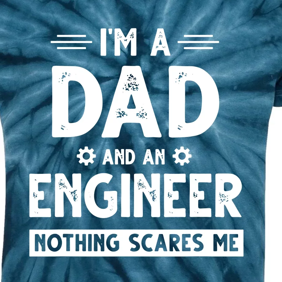 Cute Engineer Dad Men Fathers Day Mechanical Engineering Kids Tie-Dye T-Shirt