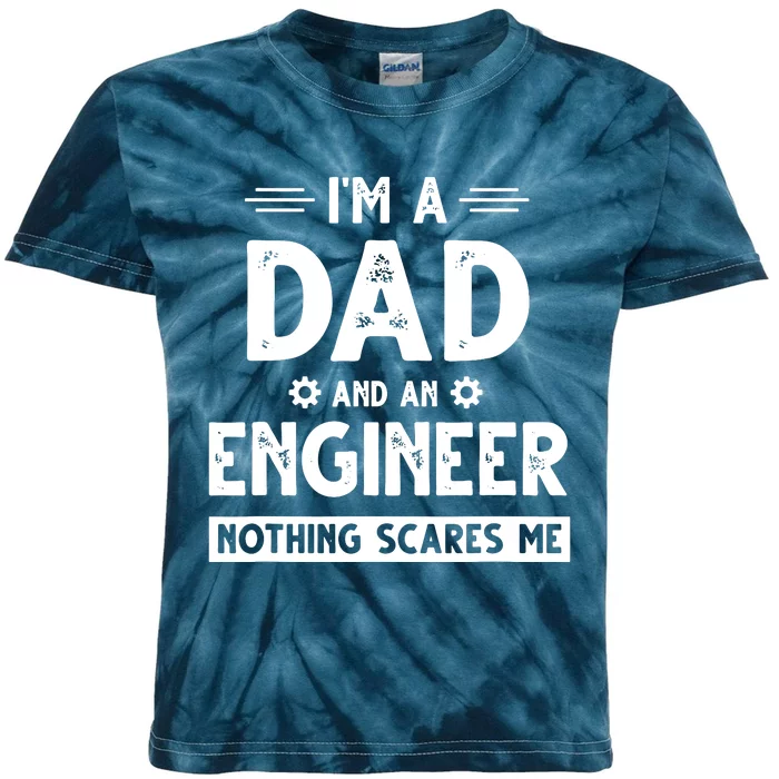 Cute Engineer Dad Men Fathers Day Mechanical Engineering Kids Tie-Dye T-Shirt