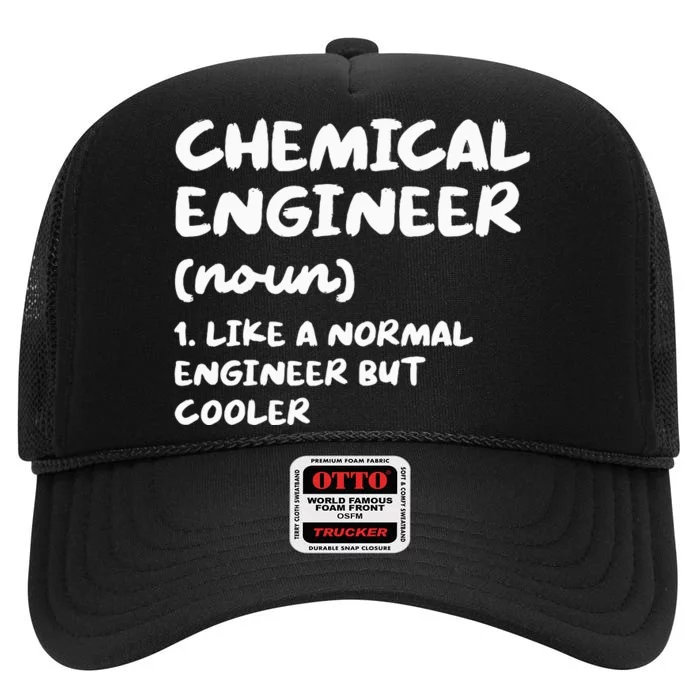 Chemical Engineer Definition Funny Engineering High Crown Mesh Trucker Hat