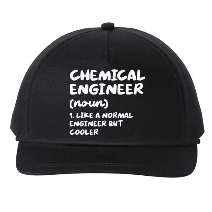 Chemical Engineer Definition Funny Engineering Snapback Five-Panel Rope Hat