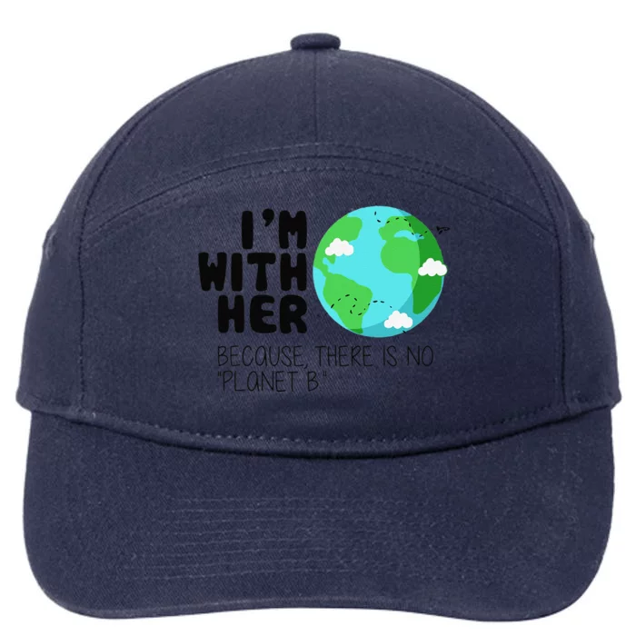 Cute Earth Day There Is No Planet B 7-Panel Snapback Hat