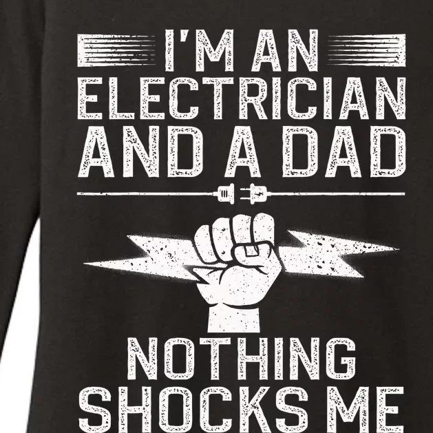 Cool Electrician Design For Dad Professional Electrician Womens CVC Long Sleeve Shirt