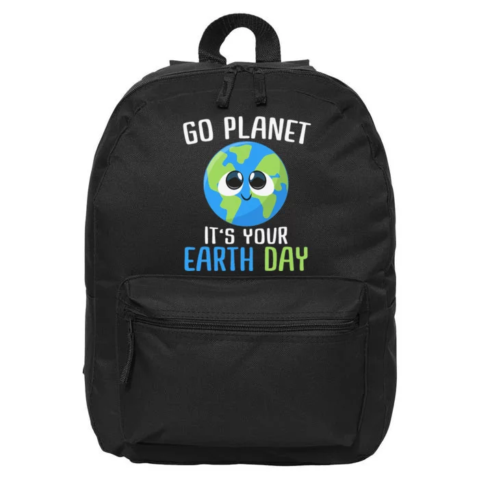 Cute Earth Day Go Planet Earth Day 16 in Basic Backpack