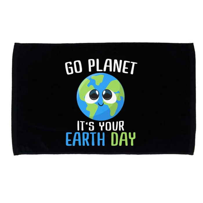 Cute Earth Day Go Planet Earth Day Microfiber Hand Towel