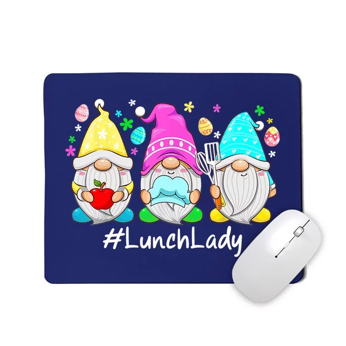 Cute Easter Day Gnome Love Lunch Lady Wo Matching Mousepad