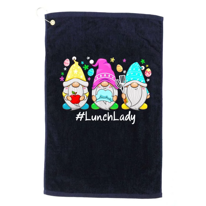 Cute Easter Day Gnome Love Lunch Lady Wo Matching Platinum Collection Golf Towel