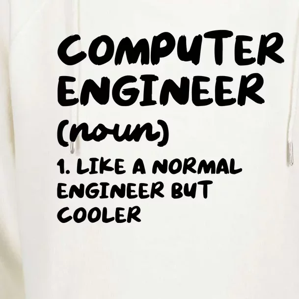 Computer Engineer Definition Funny Engineering Womens Funnel Neck Pullover Hood