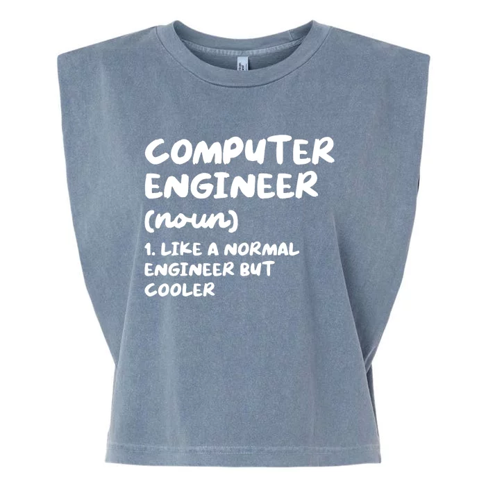 Computer Engineer Definition Funny Engineering Garment-Dyed Women's Muscle Tee