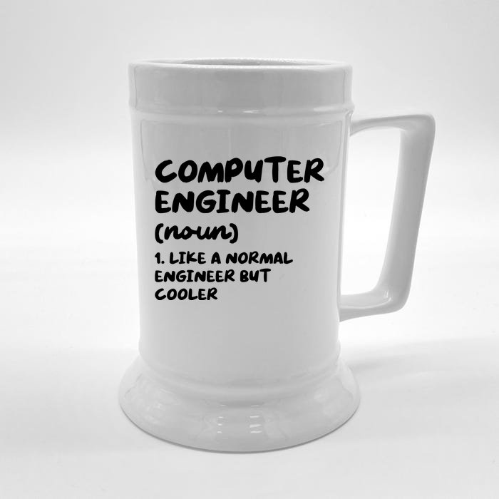 Computer Engineer Definition Funny Engineering Front & Back Beer Stein